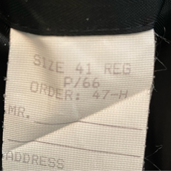 Stafford Men Black Tuxedo Tux Jacket Satin Notched Lapels 3-Button Wool 41R - Picture 8 of 9